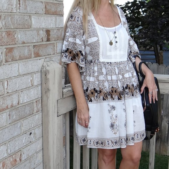 Free People white printed dress - Picture 5 of 5